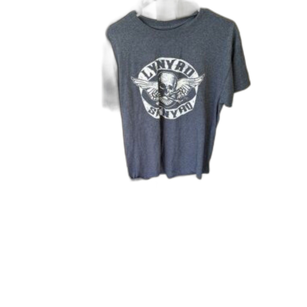 Lynyrd Skynyrd T-Shirt Gray Graphic Band Tee Eagle Logo Southern Rock Shirt LG